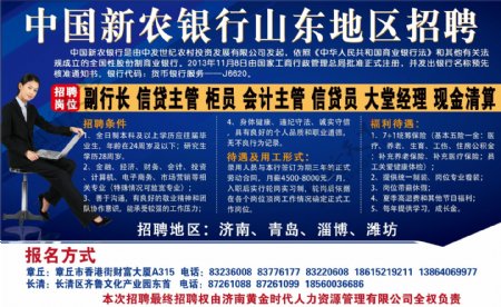 中国新农银行山东地区招聘DM报纸