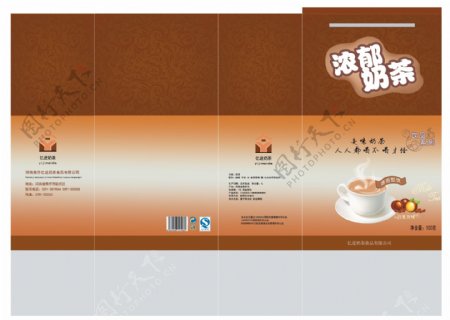 奶茶包装盒PSD格式分层设计
