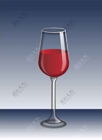 红酒杯矢量图图片
