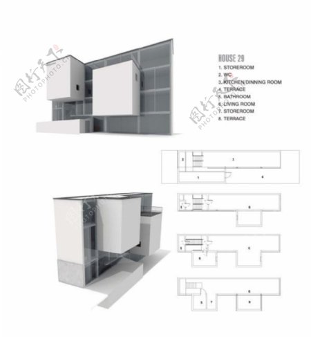 现代建筑3D模型1