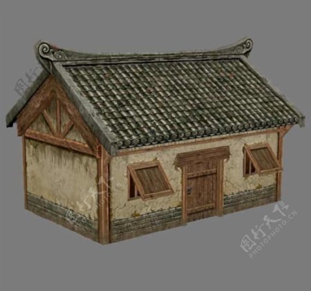 古代民房模型