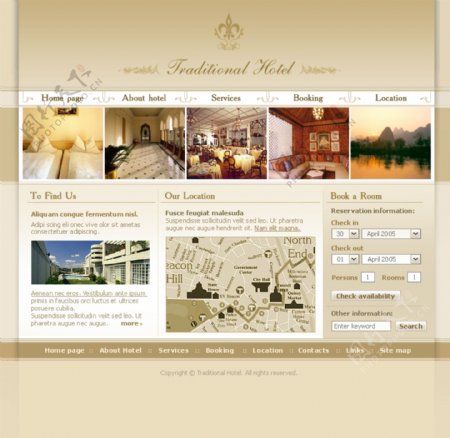 国外酒店flash网站含flash源文件psd文件html文件图片