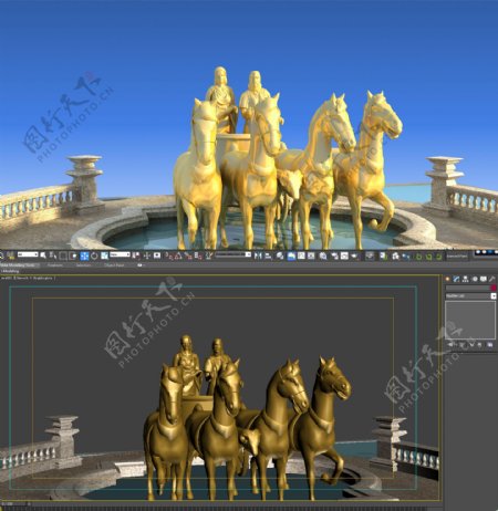 古罗马人物雕塑3d模型