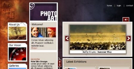 摄影展览网站FLASH模板
