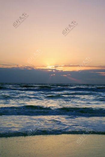海边落日景色图片