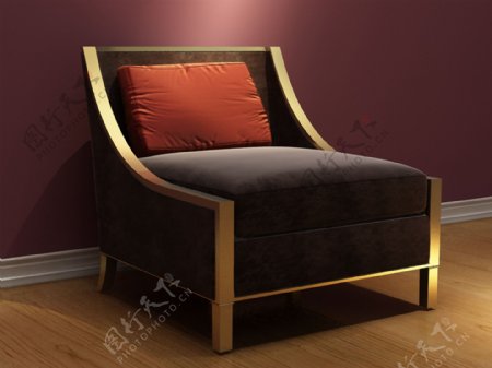 金色边框沙发家具装饰模具模型