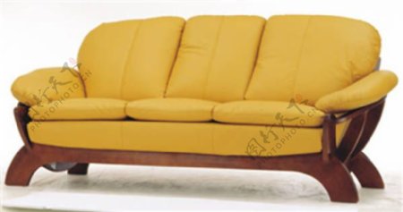 黄色沙发家具装饰模具模型