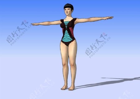 体操运动员3D模型