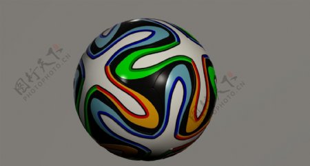 巴西世界杯专用球3D模型
