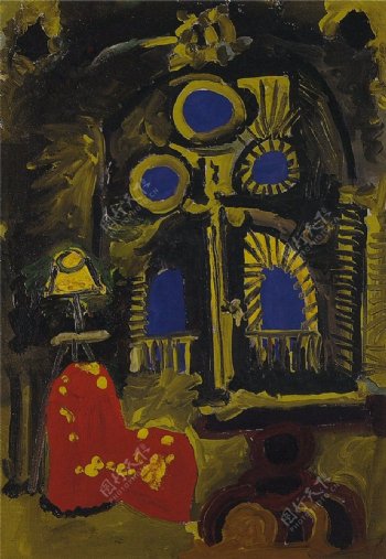 1958LaCalifornieInt淇絠euraufauteuilrouge西班牙画家巴勃罗毕加索抽象油画人物人体油画装饰画