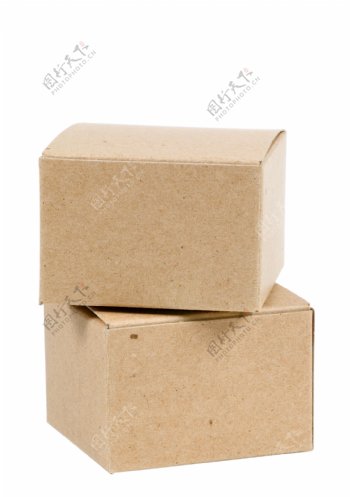3D空白盒子纸箱高清图片