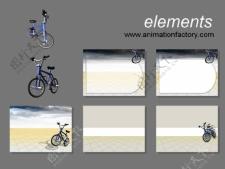 自行车图片PPT模板
