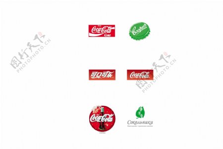 可口可乐瓶盖设计和logo标题标签设计