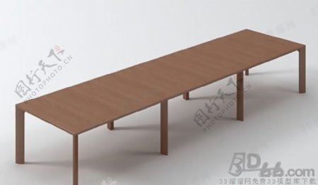 3D长桌模型