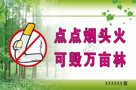 森林防火宣传标语牌