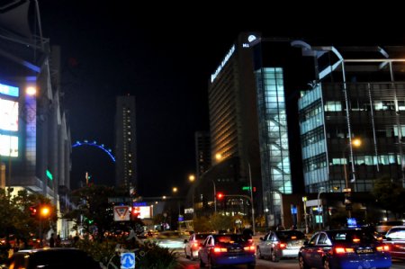 新加坡入夜街景图片