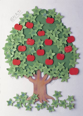 苹果树纸雕