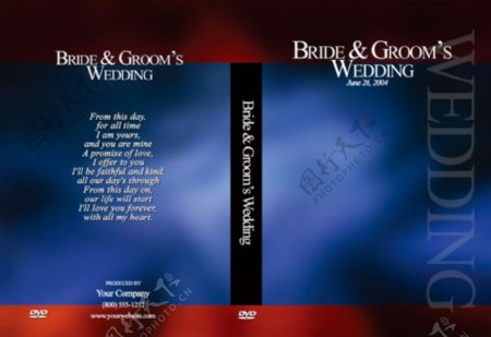 婚庆DVD盒封面标签模板PSD素材