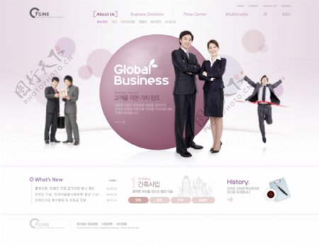 科技企业网页模板图片