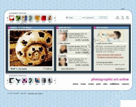 摄影艺术展示网页模板