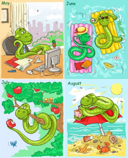 2013年蛇年日历设计图片