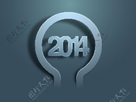 典雅2014新年背景矢量素材