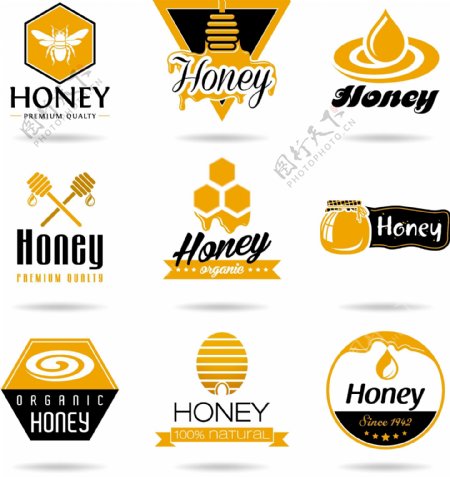 9款精美蜂蜜标志设计矢量素材