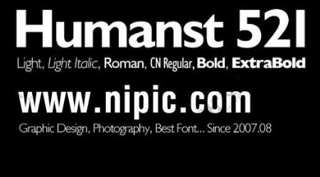 humanst521系列字体下载图片