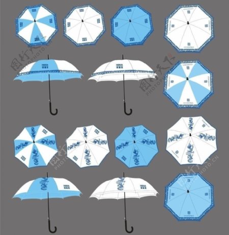 诺基亚花纹龙纹雨伞