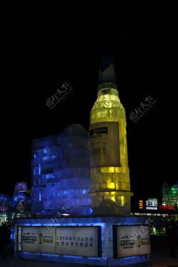 哈尔滨啤酒冰雕图片