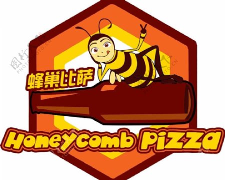 蜜蜂logo设计1矢量图图片