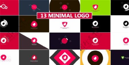 现代简洁商业Logo标志设计动画