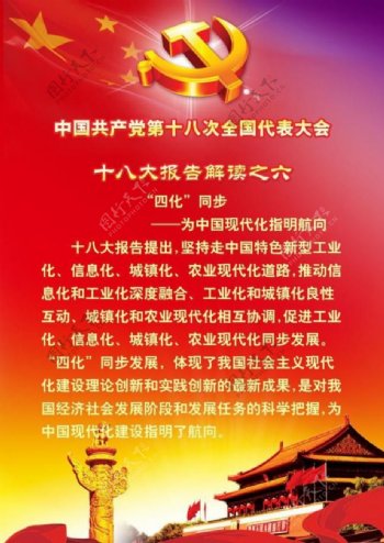 中国共产党十八大展板图片