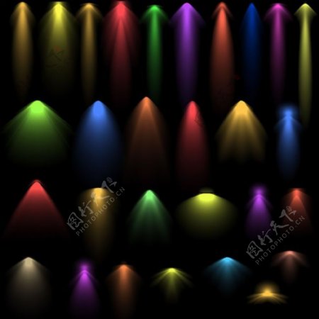 彩色舞台灯光设计PSD分层素材