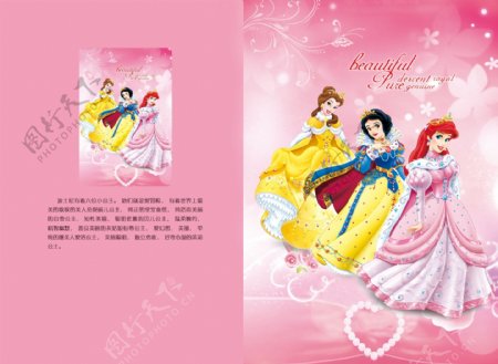 迪士尼公主彩页封面图片
