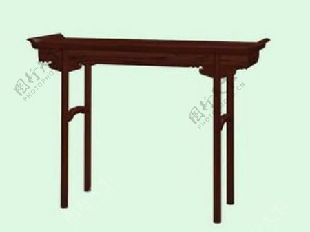 中式桌子3d模型家具效果图58