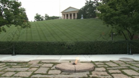 约翰F甘乃迪的坟墓在阿林顿国家公墓的房子股票视频脚