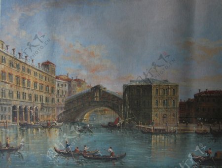 水上威尼斯油画