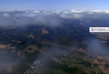 直升机航拍山顶云层视频素材