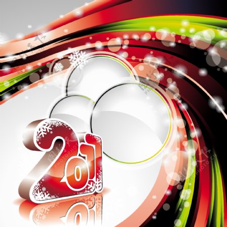 2011新年背景图像矢量素材