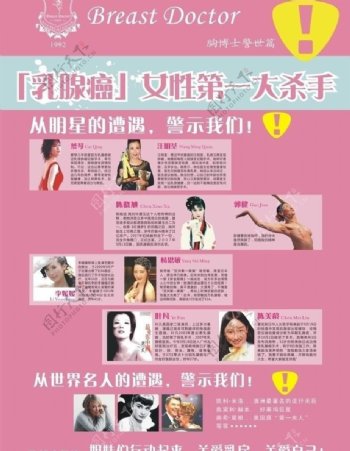 乳腺防癌宣传海报图片