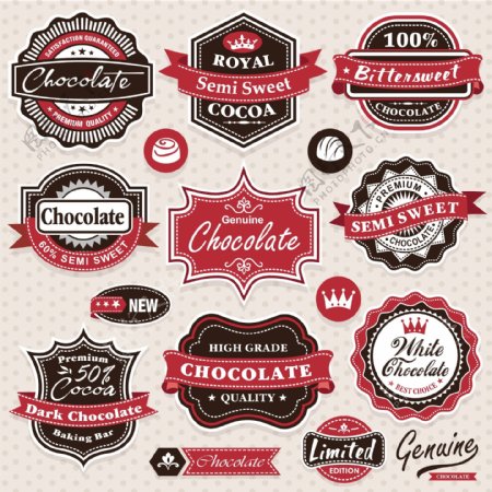巧克力徽章标签图片