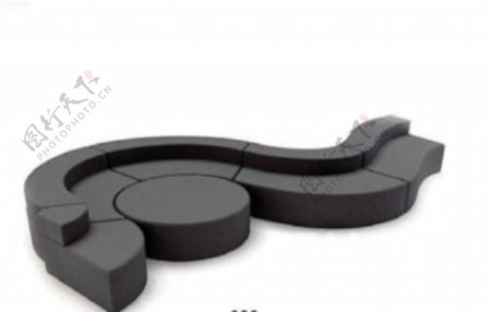 2014最好的波浪形沙发3D模型