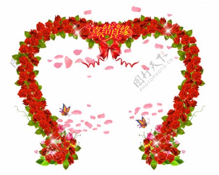 玫瑰花拱门图片