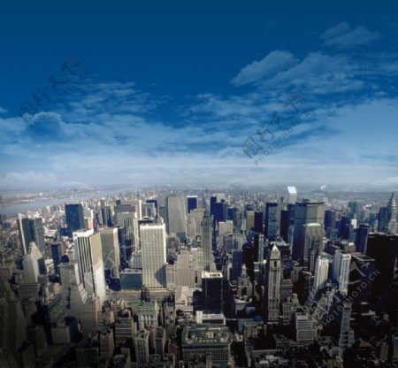 城市高空照片合成素材海报