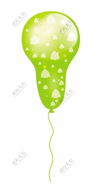 绿色图案的气球