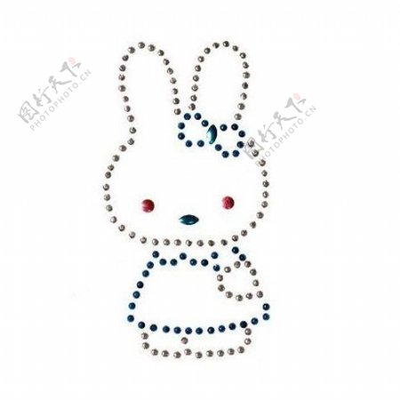 烫钻动物兔子婴童装宝宝装免费素材