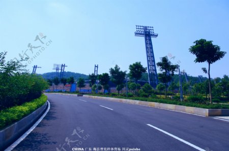 梅县新城文体中心交通建设图片