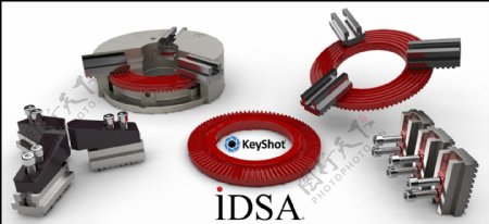 IDSA插件渲染挑战3爪卡盘