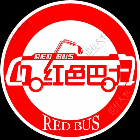 红色巴士图片